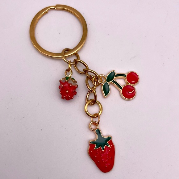 DAINTY RED BERRIES | Bag Charm | Keychain (Brand New!) ✨ - Picture 5 of 12